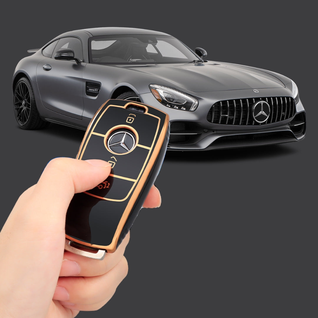 Case for Mercedes Benz Clase A, B, C, E, S, G, GLC, CLE, CLA (AMG) Golden Edge