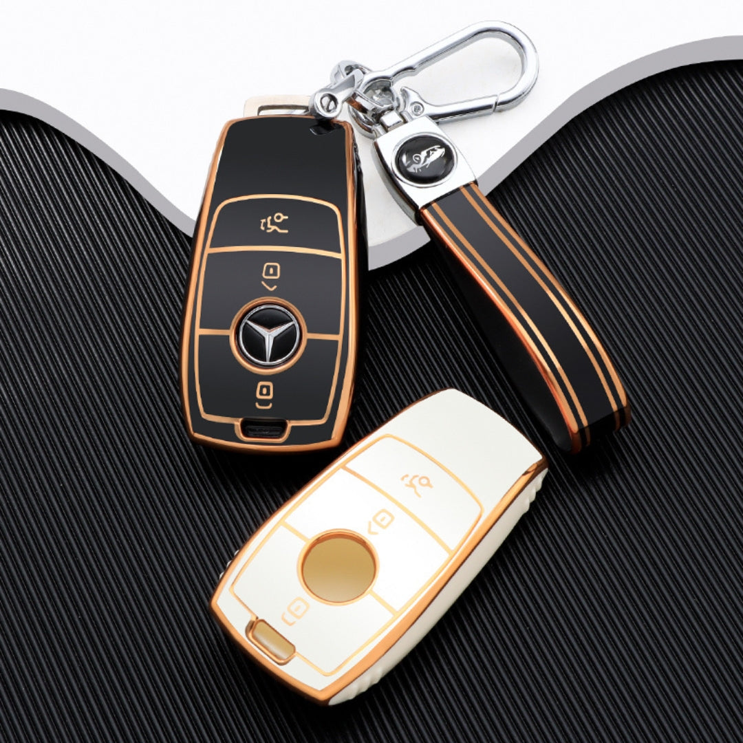 Case for Mercedes Benz Clase A, B, C, E, S, G, GLC, CLE, CLA (AMG) Golden Edge