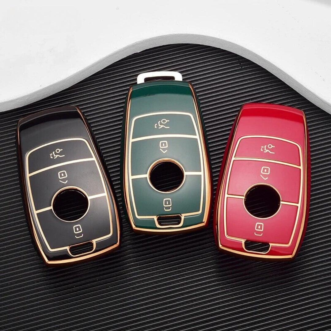 Case for Mercedes Benz Clase A, B, C, E, S, G, GLC, CLE, CLA (AMG) Golden Edge