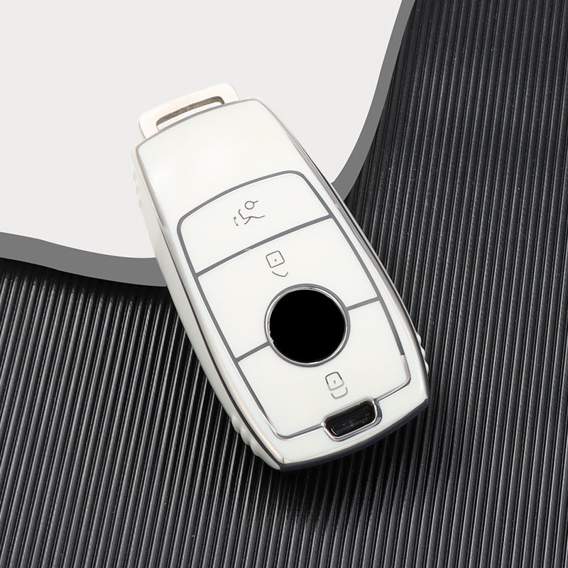 Case for Mercedes Benz Clase A, B, C, E, S, G, GLC, CLE, CLA (AMG) Silver Edge