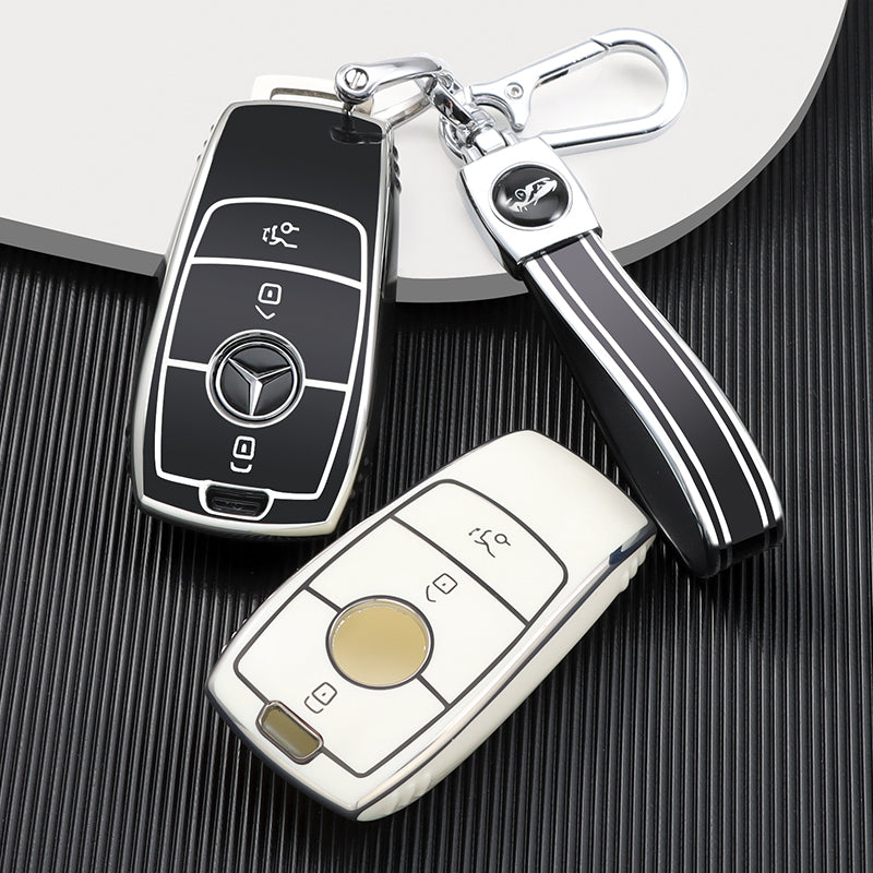 Case for Mercedes Benz Clase A, B, C, E, S, G, GLC, CLE, CLA (AMG) Silver Edge