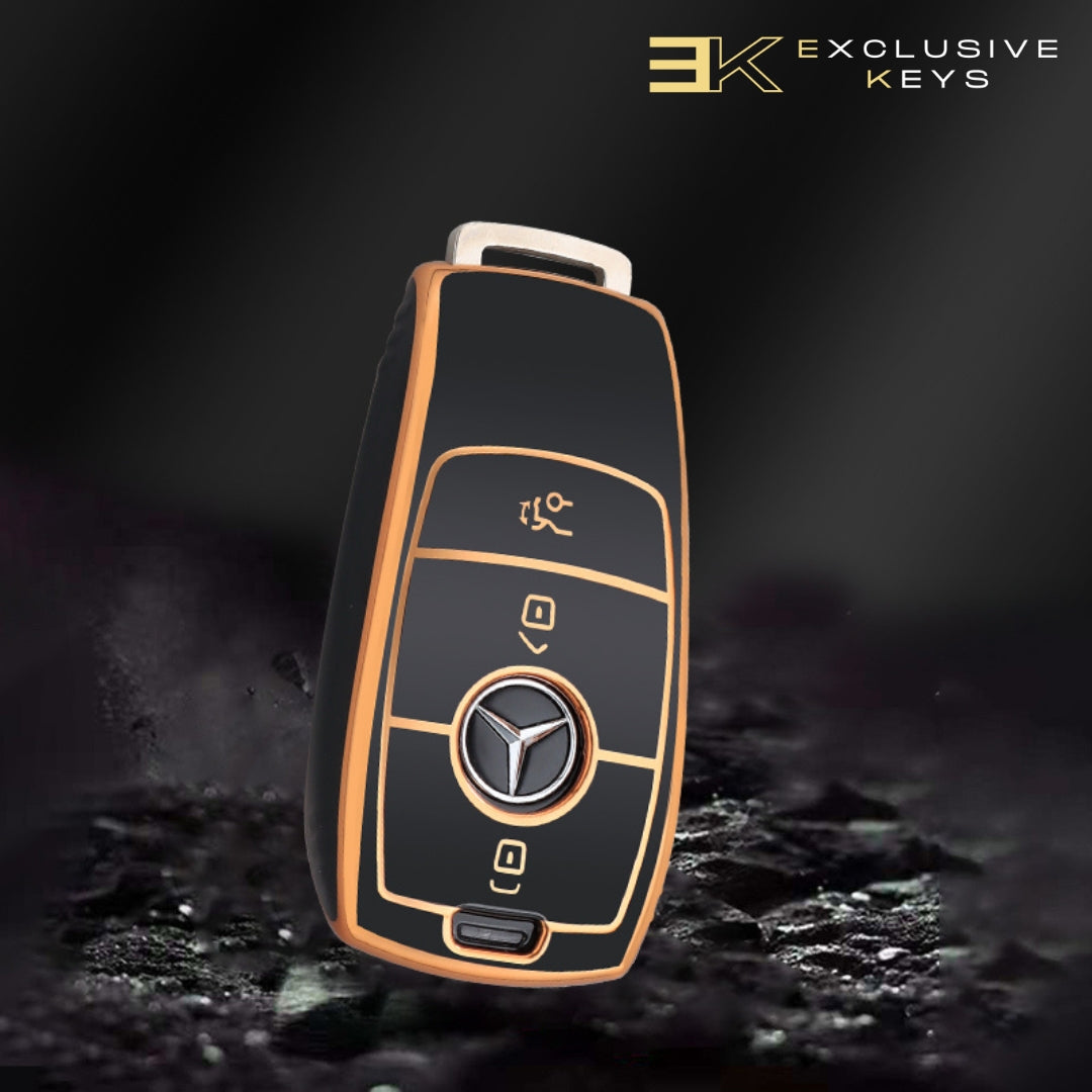 Case for Mercedes Benz Clase A, B, C, E, S, G, GLC, CLE, CLA (AMG) Golden Edge