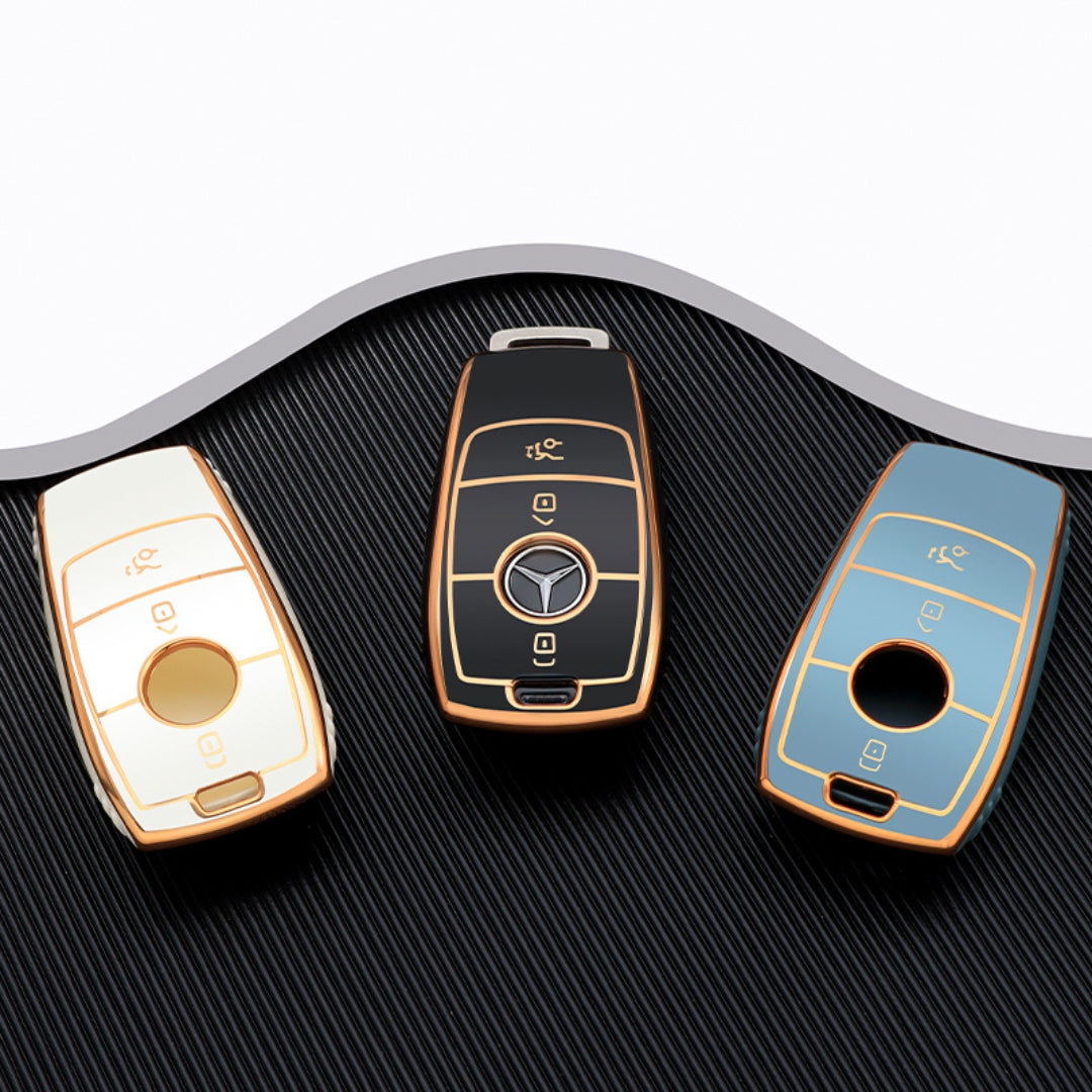 Case for Mercedes Benz Clase A, B, C, E, S, G, GLC, CLE, CLA (AMG) Golden Edge