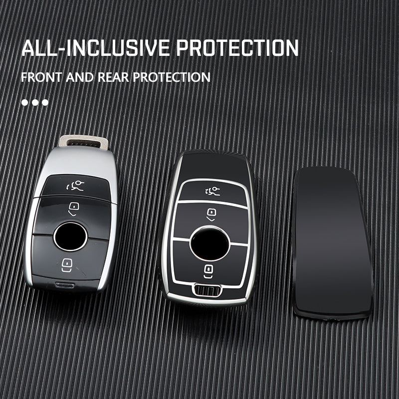 Case for Mercedes Benz Clase A, B, C, E, S, G, GLC, CLE, CLA (AMG) Silver Edge