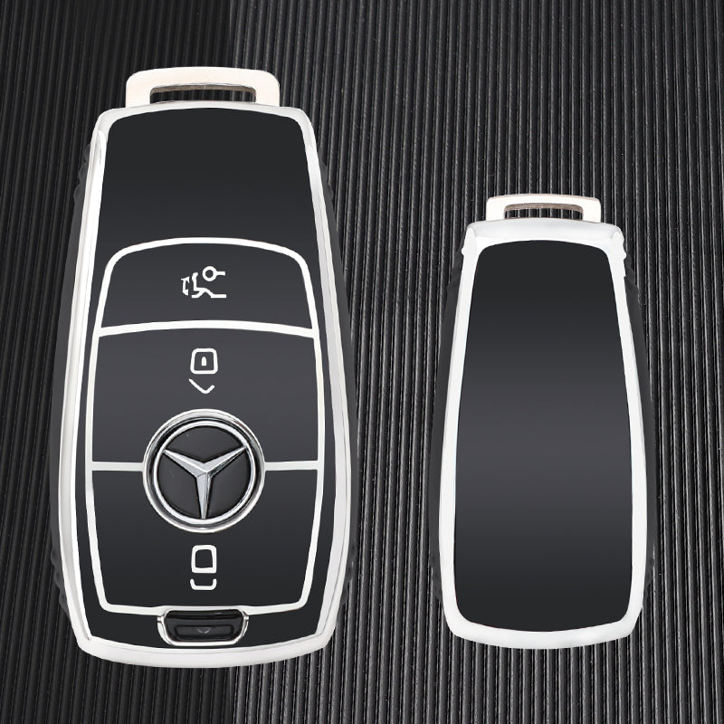 Case for Mercedes Benz Clase A, B, C, E, S, G,  GLC, CLE, CLA (AMG) Silver Edge