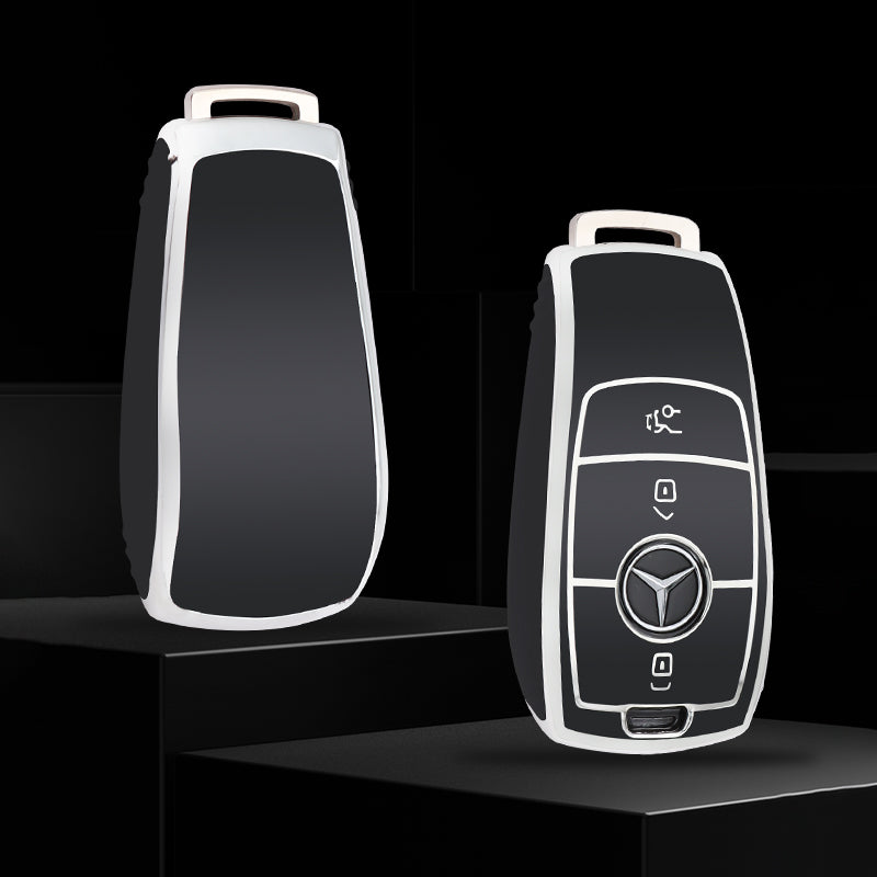 Case for Mercedes Benz Clase A, B, C, E, S, G,  GLC, CLE, CLA (AMG) Silver Edge