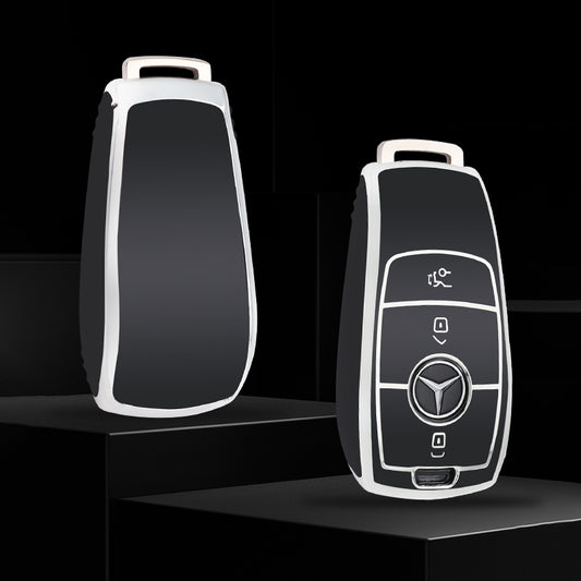 Case for Mercedes Benz Clase A, B, C, E, S, G,  GLC, CLE, CLA (AMG) Silver Edge