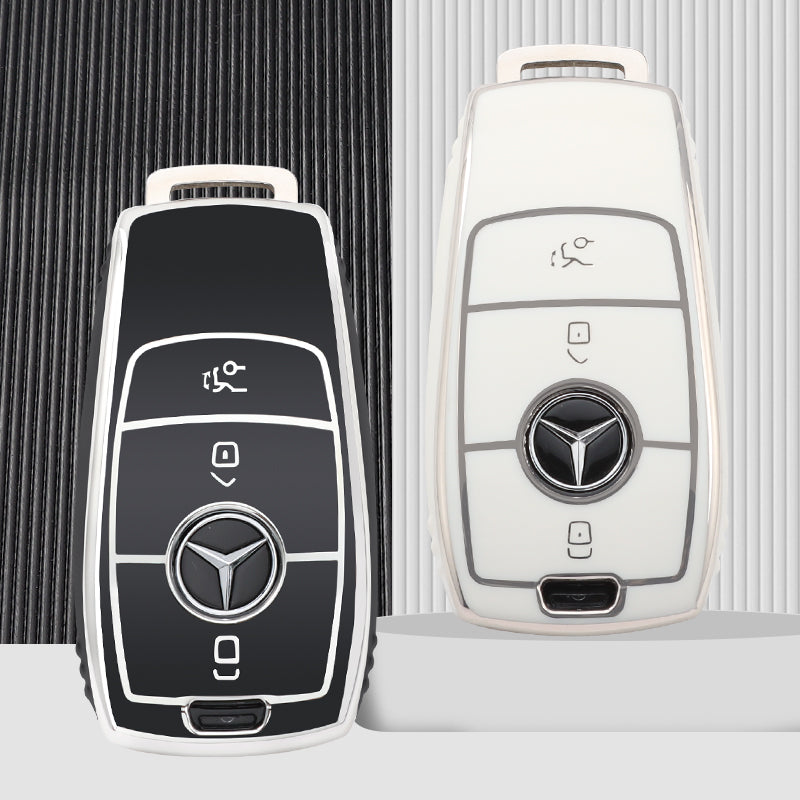 Case for Mercedes Benz Clase A, B, C, E, S, G,  GLC, CLE, CLA (AMG) Silver Edge