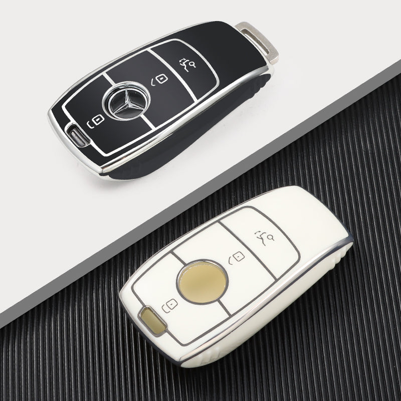 Case for Mercedes Benz Clase A, B, C, E, S, G,  GLC, CLE, CLA (AMG) Silver Edge