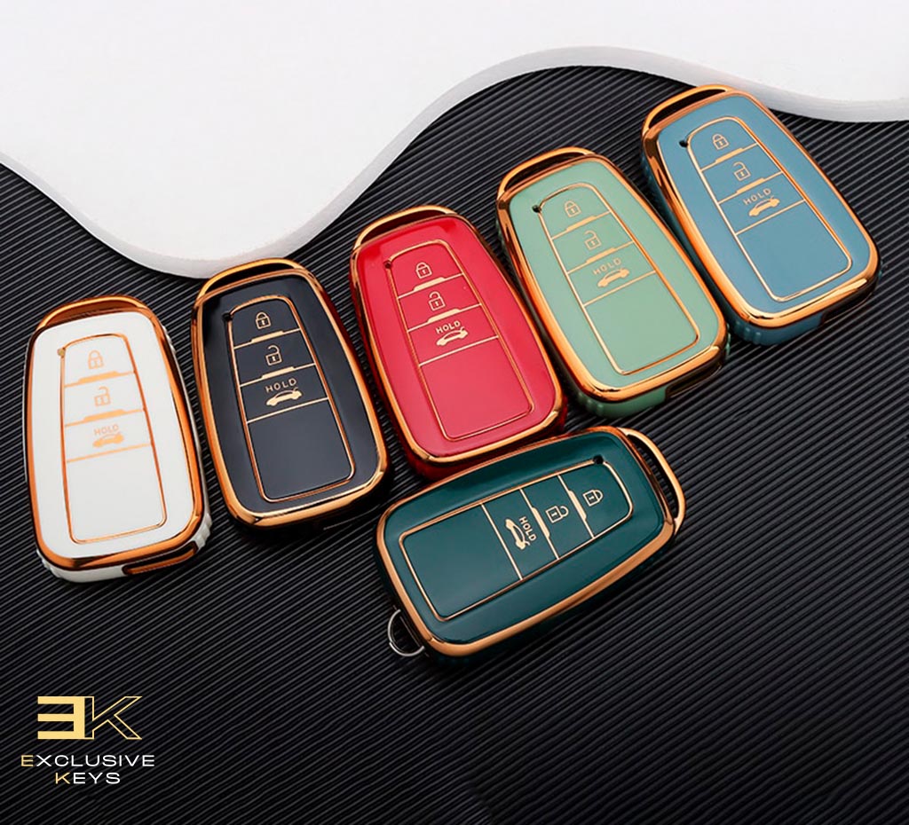 Case for Toyota Corolla, Prius, Camry, CHR, C-HR, RAV4, Altis, Land Cruiser y Prado (3 Buttons)